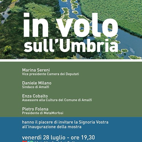Ad Amalfi "In volo sull'Umbria": fino al 24 settembre la mostra per finanziare restauro di un'opera danneggiata dal sisma