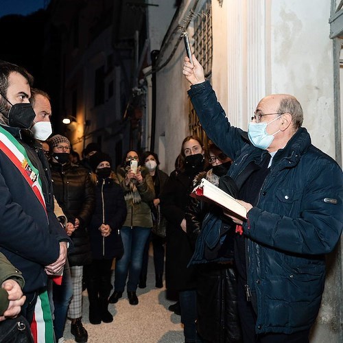 Ad Amalfi l'attesa riapertura di Via Annunziatella, statua San Biagio fa ritorno nella sua Chiesa 