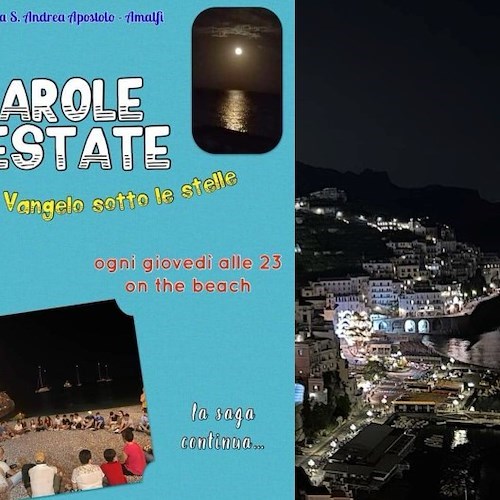 Ad Amalfi si legge il Vangelo sotto le stelle: appuntamento in Spiaggia Grande ogni giovedì