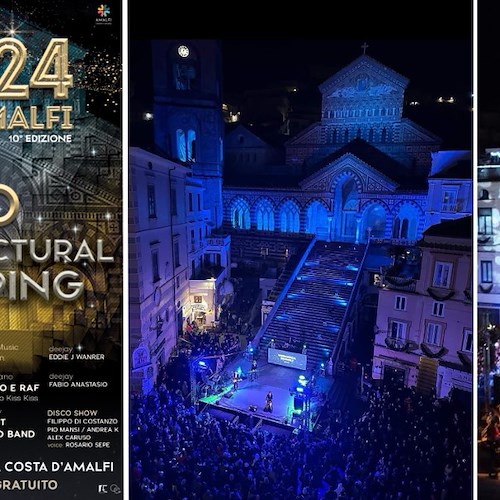 Ad Amalfi torna il Capodanno in piazza: novità 2024 l’Architectural Mapping in 3D