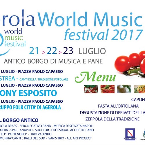 "Agerola World Music Festival": 21-23 luglio cibi tipici e sonorità folk a Bomerano