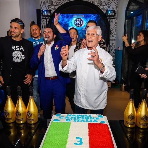 Al Magnolia la festa del terzo scudetto del Napoli: cena dei calciatori, dirigenti e staff tecnico /FOTO