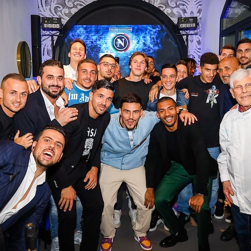 Al Magnolia la festa del terzo scudetto del Napoli: cena dei calciatori, dirigenti e staff tecnico /FOTO