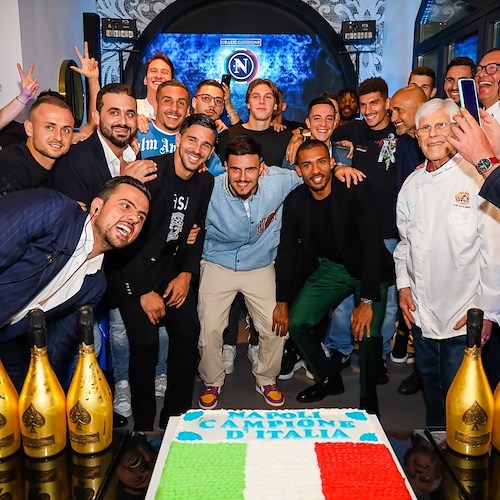 Al Magnolia la festa del terzo scudetto del Napoli: cena dei calciatori, dirigenti e staff tecnico /FOTO