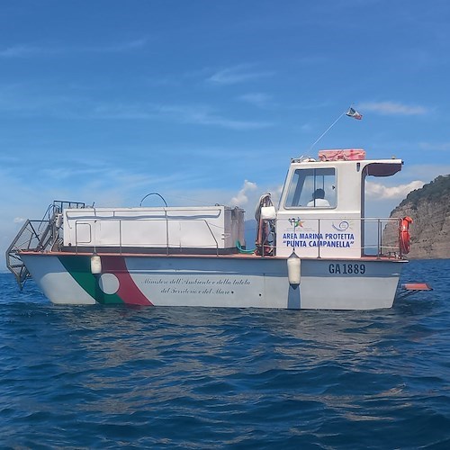 Al Parco Marino Protetto di Punta Campanella arriva lo Spazzamare del Ministero dell'Ambiente