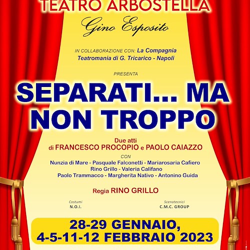 Al Teatro Arbostella risate a crepapelle con “Separati ma non troppo” di Caiazzo e Procopio 