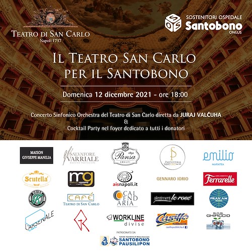 Al teatro San Carlo un concerto per il Santobono: tra i protagonisti la Pasticceria Pansa di Amalfi