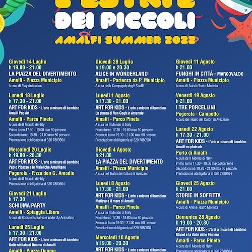 Al via ad Amalfi l'estate dei piccoli /PROGRAMMA