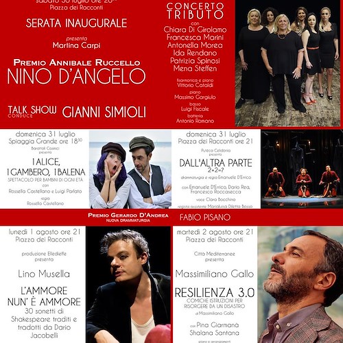 Al via il "Positano Teatro Festival" con la direzione artistica di Antonella Morea /PROGRAMMA