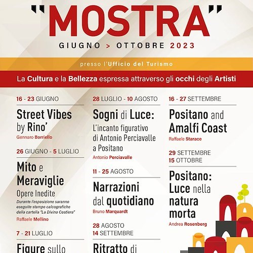 Al via “Positano in… Mostra”, da giugno a ottobre Ufficio del Turismo diventa la casa dell’arte