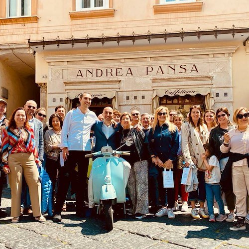 Alla Pasticceria Pansa il Diploma d'Onore dei "Locali storici d’Italia": delegazione titolari in visita ad Amalfi