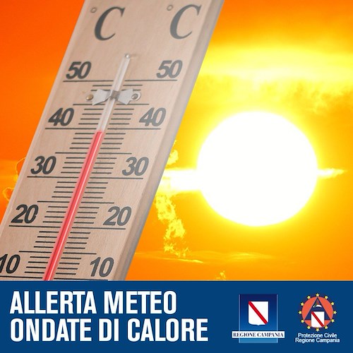 Allerta ondate di calore in Campania: nel weekend temperature al di sopra della media ed elevato tasso di umidità