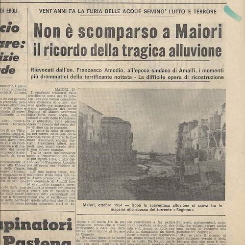 Alluvione di Maiori del 25-26 Ottobre 1954, la testimonianza del compianto Francesco Amodio, all'epoca sindaco di Amalfi, che coordinò i primi soccorsi