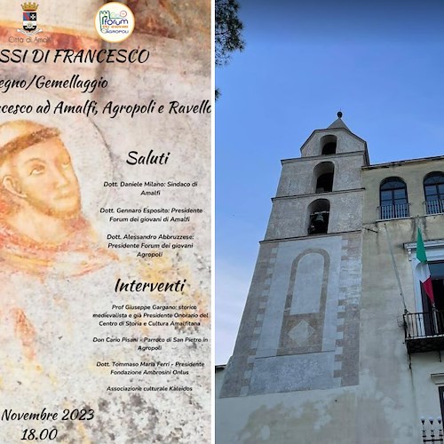 Amalfi, 15 novembre il convegno su San Francesco organizzato dal Forum dei Giovani <br />&copy;