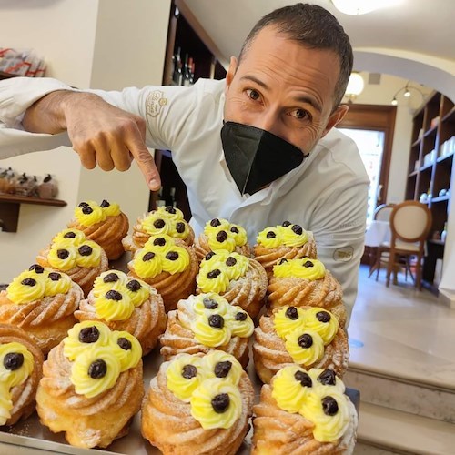 Amalfi, da Pansa torna il contest “Zona San Giuseppe”: la foto più bella della zeppola dà diritto a un premio goloso