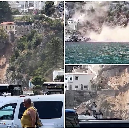 Amalfi, muri di contenimento franano a mare: nessuna persona coinvolta /FOTO