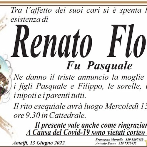 Amalfi piange la morte di Renato Florio