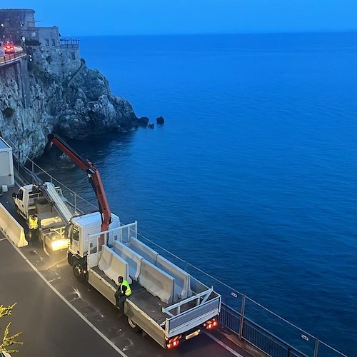 Amalfi, lavori sulla Statale<br />&copy; Massimiliano D'Uva