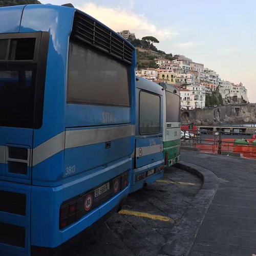 Amalfi, scattano i controlli antinquinamento: scoperti 5 bus Sita senza revisione