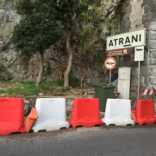 Amalfi, smottamento su SS 163: Sindaco ordina messa in sicurezza del costone