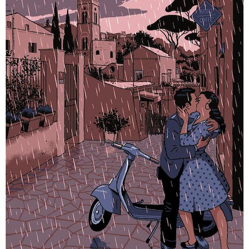 "Amore": Ravello nel fumetto di David Merville, illustrazioni in esposizione a Bruxelles