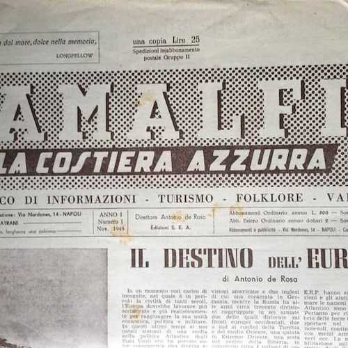 Antonio de Rosa Laderchi, 25 anni fa moriva il fondatore del primo giornale della Costa d'Amalfi