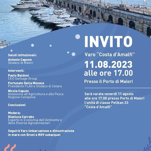 Arriva l’unità navale antinquinamento “Costa d’Amalfi”: 11 agosto il varo a Maiori