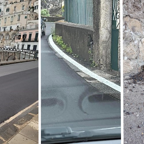 Asfalto posato male sulla SS163 dopo scavi condotta fognaria, Anas diffida Provincia: in corso lavori rifacimento