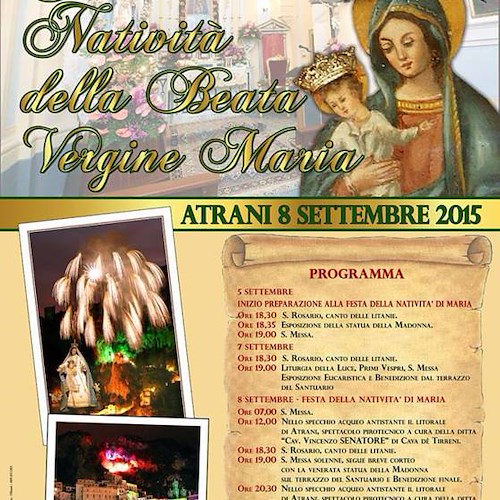 Atrani, 7 e 8 settembre è festa a Santa Maria del Bando
