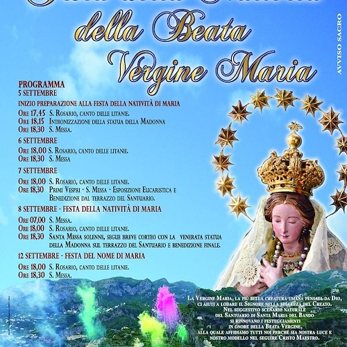 Atrani in festa per la Natività della Beata Vergine Maria al Santuario del Bando /PROGRAMMA