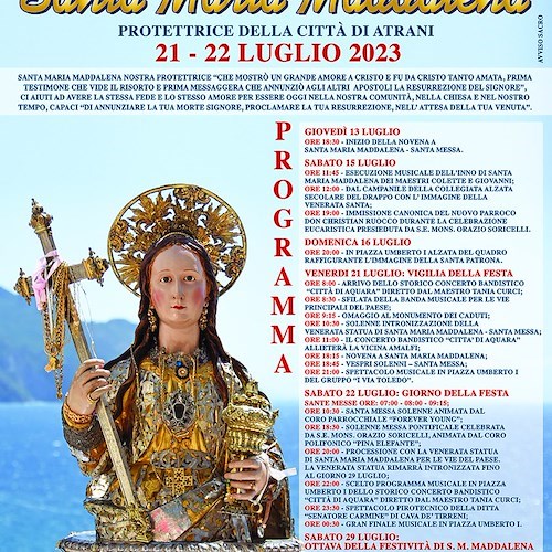Atrani onora Santa Maria Maddalena: con l’alzata della “pettulella” ha inizio il programma dei festeggiamenti /VIDEO