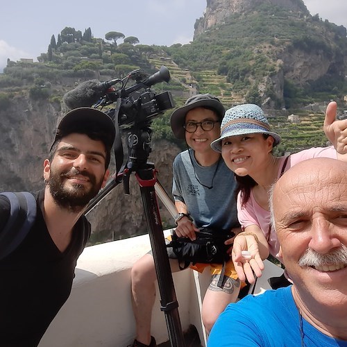 Atrani sarà protagonista della TV giapponese, oggi le riprese al Santuario di Santa Maria del Bando e alla Grotta di Masaniello