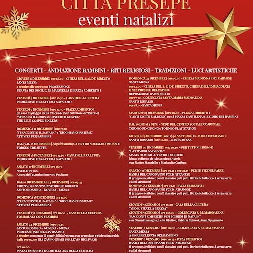 "Atrani si illumina": ecco il programma di Natale e Capodanno con la Calata della Stella e la banda folk