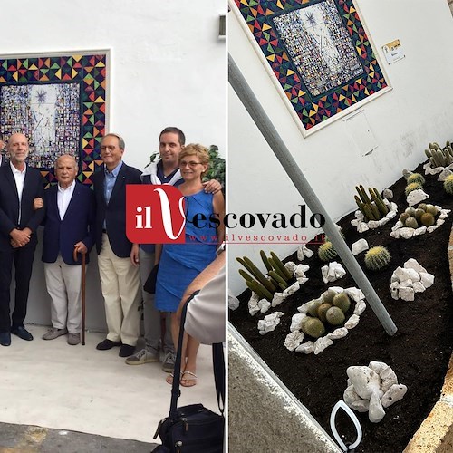 Atrani, un piccolo angolo verde per valorizzare l'opera omaggio di Manuel Cargaleiro /foto