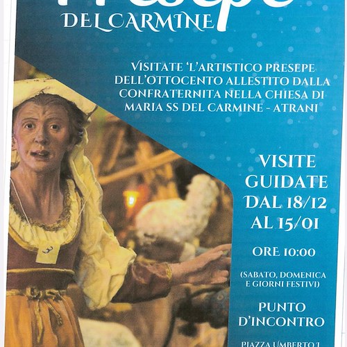 Atrani, visite guidate gratuite allo storico Presepe del Carmine