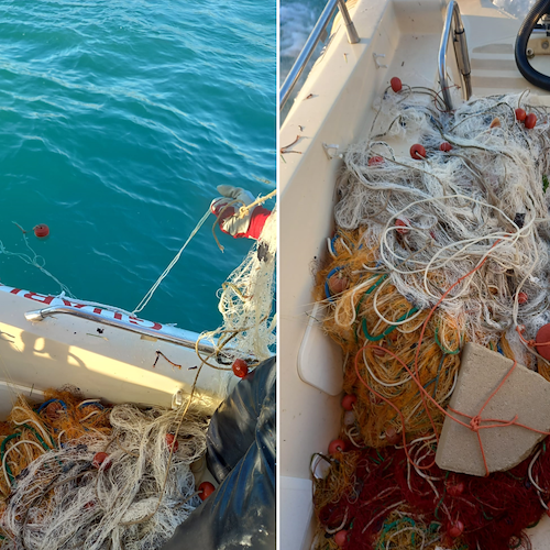 Attrezzi da pesca irregolari nelle acque di Capaccio, pericolo per la navigazione: interviene la Guardia Costiera 