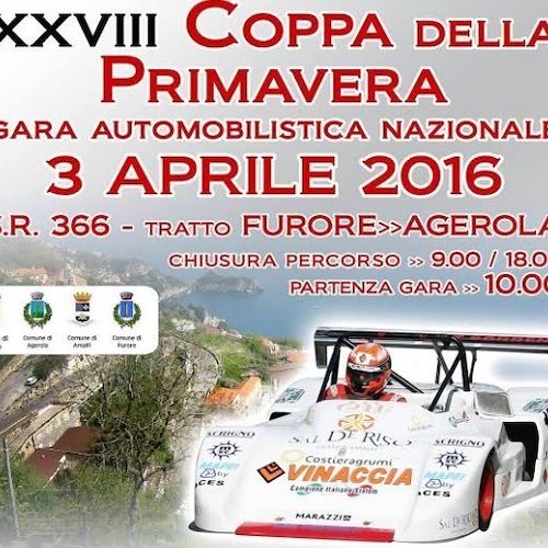 Automobilismo: 3 aprile torna la Coppa della Primavera Amalfi-Agerola
