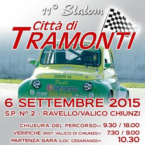 Automobilismo: domenica 6 torna lo slalom 'Città di Tramonti'