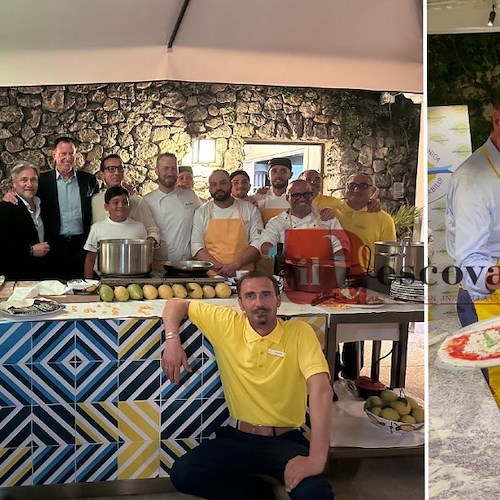 Bill de Blasio fa visita ad Amalfi: l'ex sindaco di New York a lezione di pizza con Gino Sorbillo all’Hotel Convento /FOTO e VIDEO