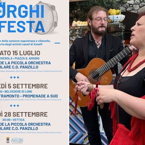 “Borghi In Festa”, al via la rassegna itinerante alla scoperta dei belvedere più suggestivi di Amalfi 