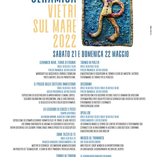 "Buongiorno Ceramica!" torna in presenza: 21 e 22 maggio eventi anche a Vietri sul Mare