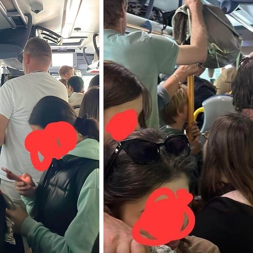 Bus Amalfi-Salerno pieni come carri da bestiame, i genitori degli studenti: «Nostri figli non sono di serie B»