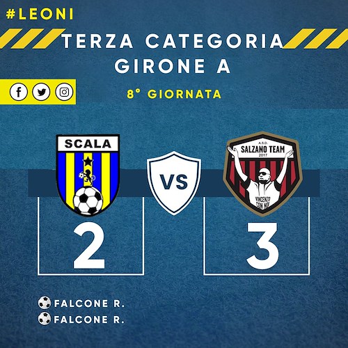 Calcio, Virtus Scala perde 2 a 3 contro il Salzano Team<br />&copy; Virtus Scala