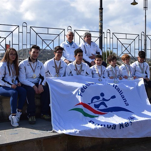 Canoa, esordio ‘brillante’ per Pol. S. Michele di Amalfi a Campionati Regionali: sei ori, tre argenti e quattro bronzi