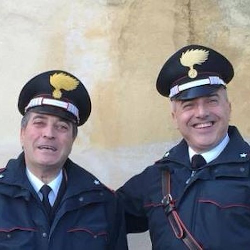Carabinieri Tramonti: Giorgio Covato nuovo comandante, D'Aleo va a Roma