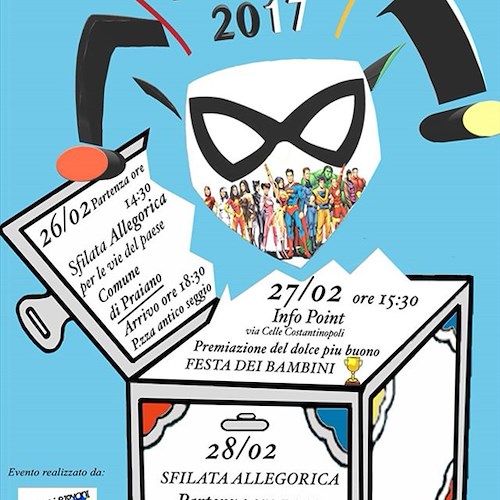 Carnevale 2017: 26-28 febbraio a Praiano sfilano i Supereroi
