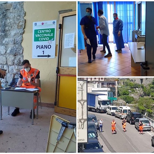 Castiglione, 200 vaccini in 7 ore: riparte bene l'hub della Costa d'Amalfi