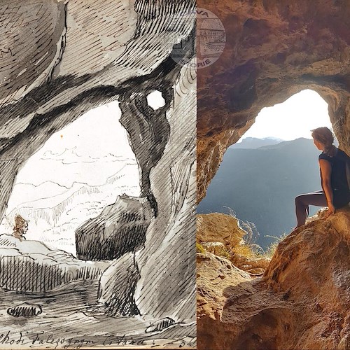 “Cava storie” riporta alla luce quattro disegni ottocenteschi delle grotte del Monte Falerzio tra Vietri e Cetara
