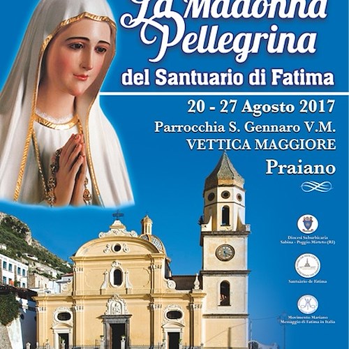 Centenario di Fatima: la Madonna Pellegrina a Praiano dal 20 al 27 agosto [PROGRAMMA]