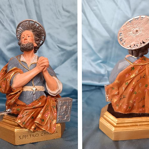 Cetara, comitato festa realizza statuine di San Pietro da tenere in casa: come richiederle